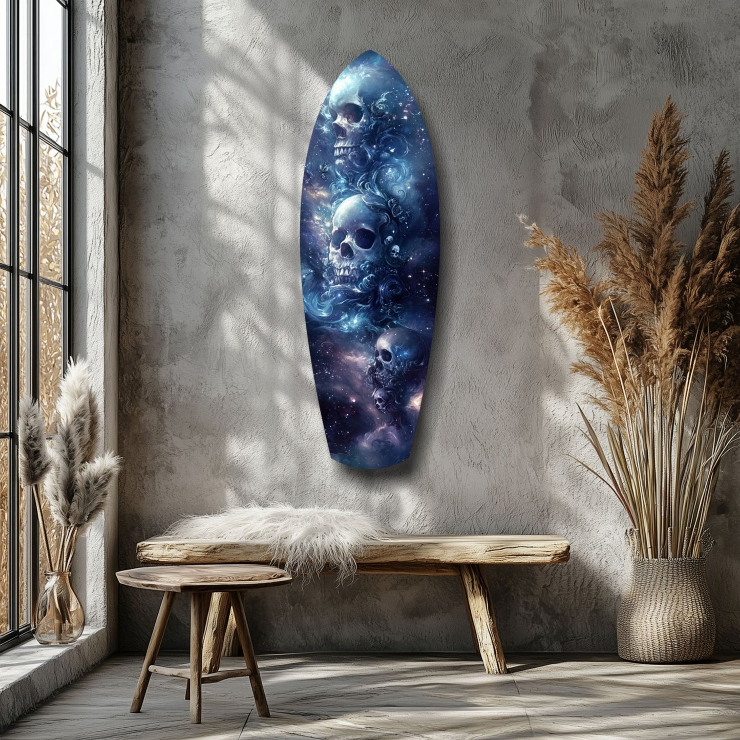 Midnight Skull Glass Wall Art