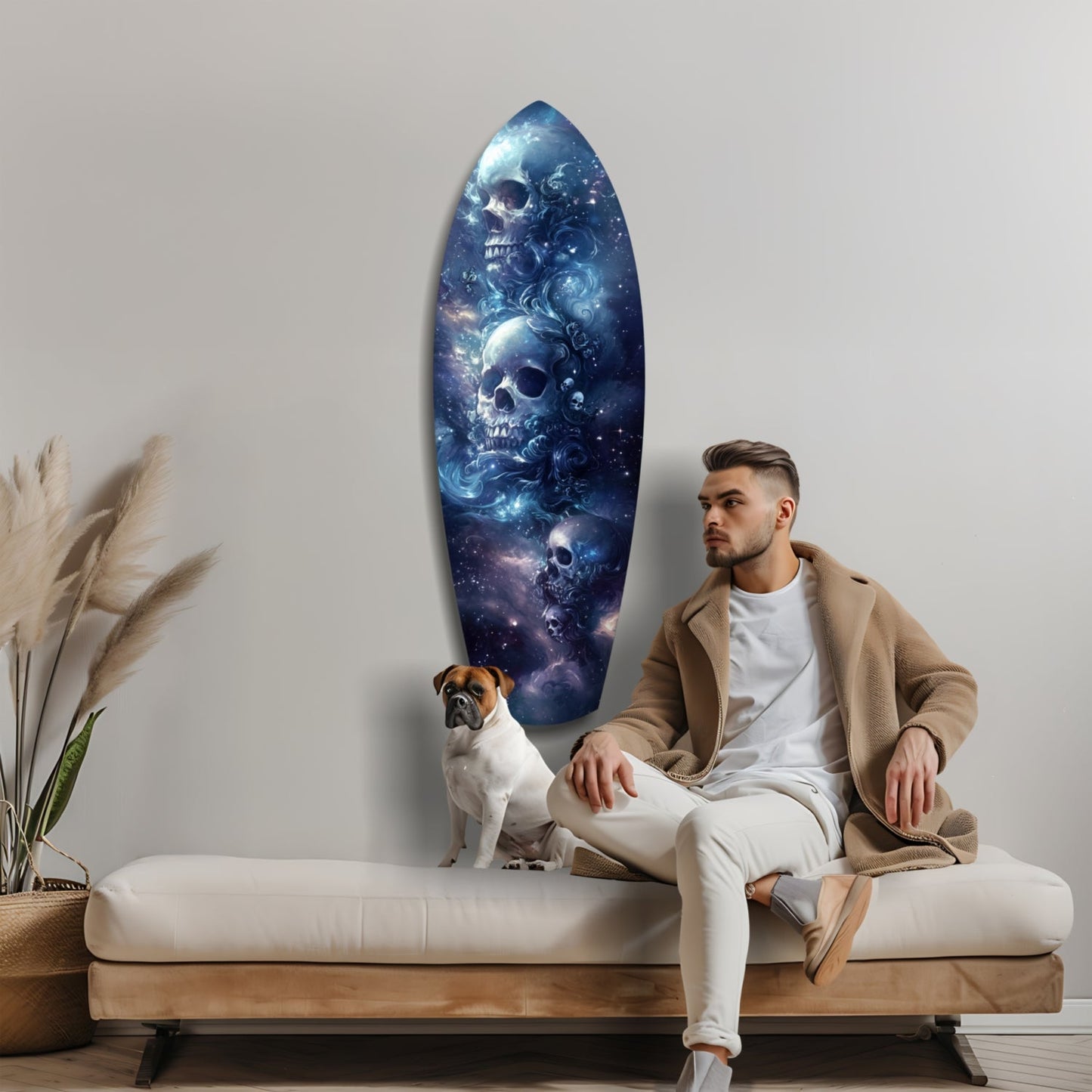 Midnight Skull Glass Wall Art