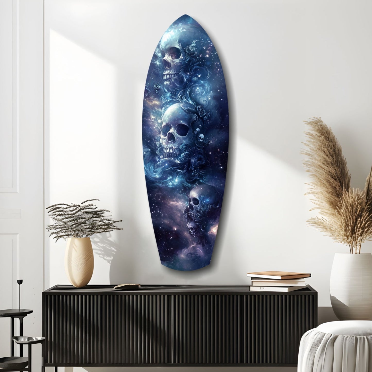 Midnight Skull Glass Wall Art
