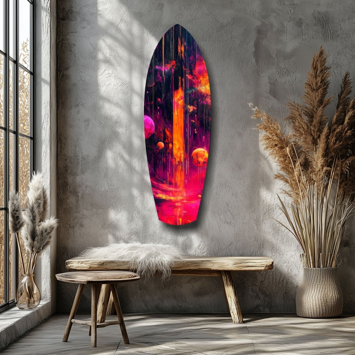 Kinetic Cosmos Glass Wall Art