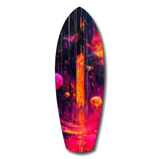 Kinetic Cosmos glass wall art cosmic print