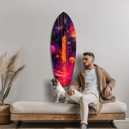 Kinetic Cosmos Glass Wall Art