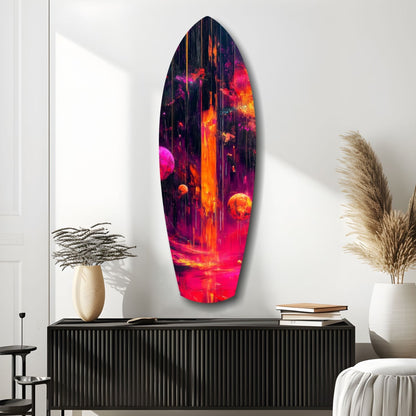 Kinetic Cosmos Glass Wall Art