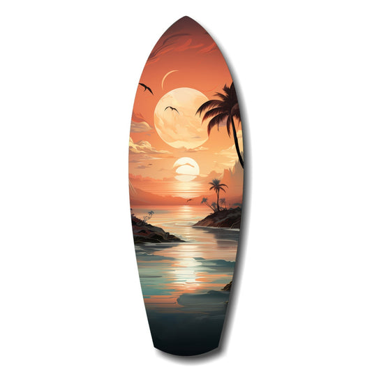 Sunset Dreams in the Ocean glass wall art