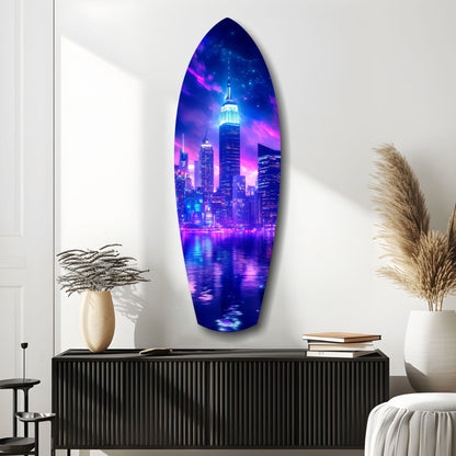 Empire City V2 Glass Wall Art