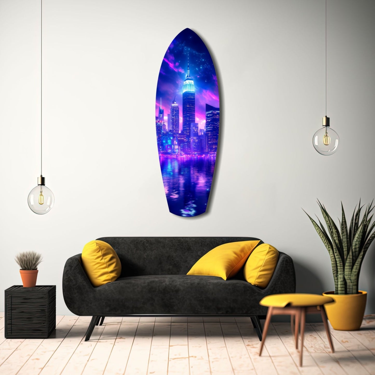 Empire City V2 Glass Wall Art