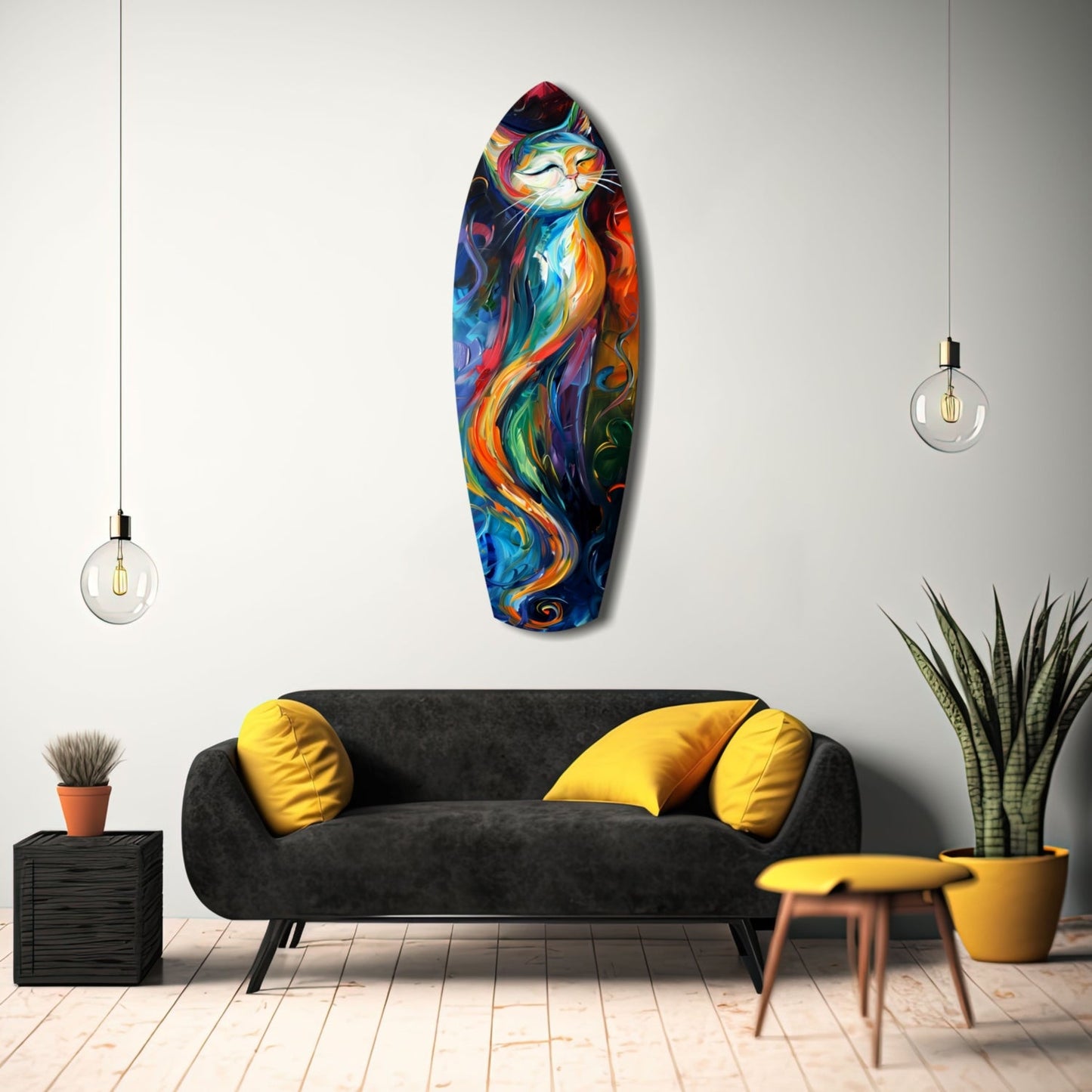 Cat Glass Wall Art - Charming Kitty Wall Decor