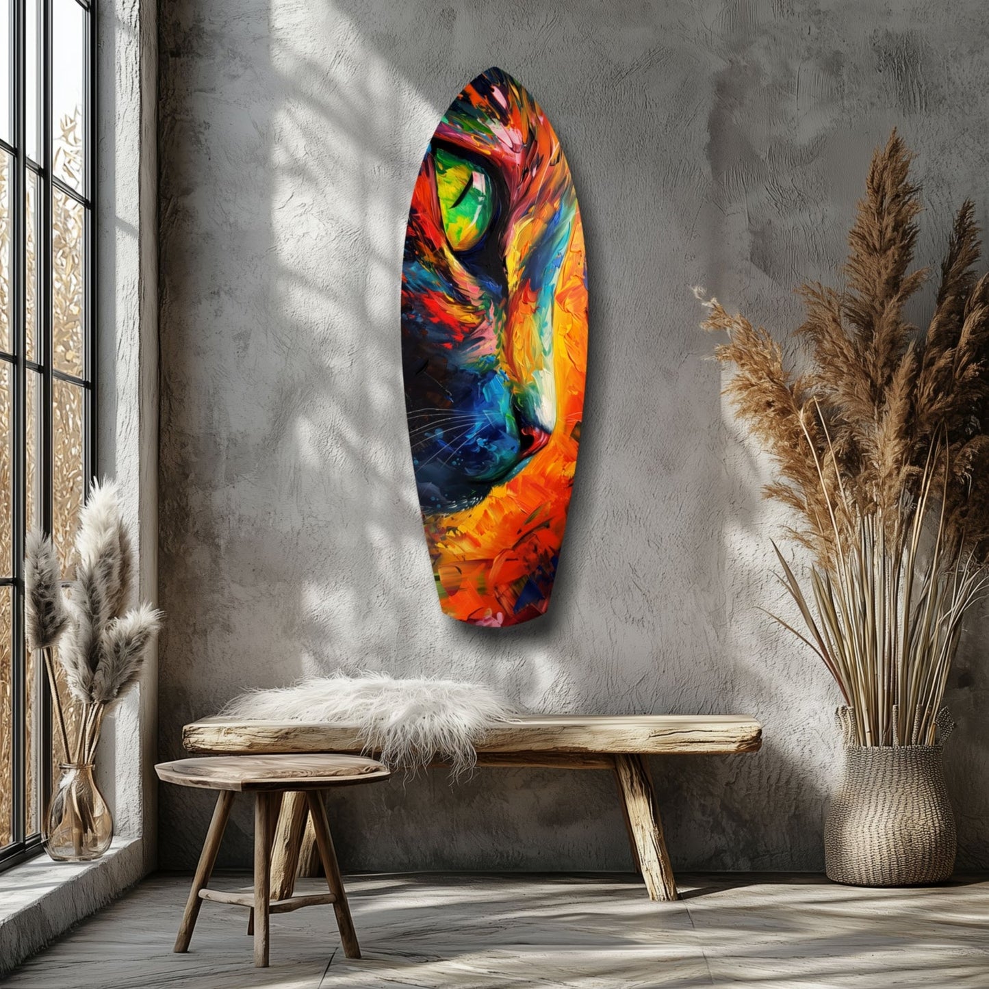 Cat Dream Glass Wall Art, Dreamy Cat Decor Print