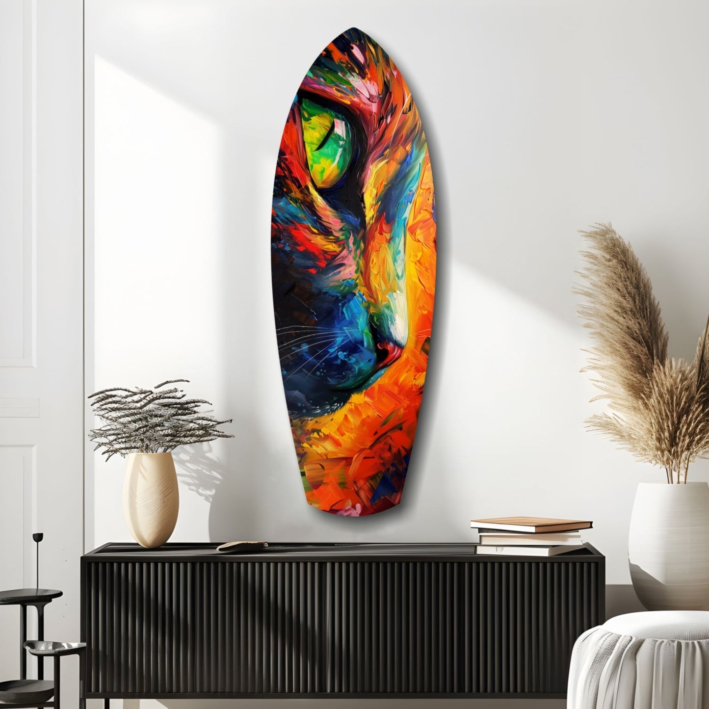 Cat Dream Glass Wall Art, Dreamy Cat Decor Print
