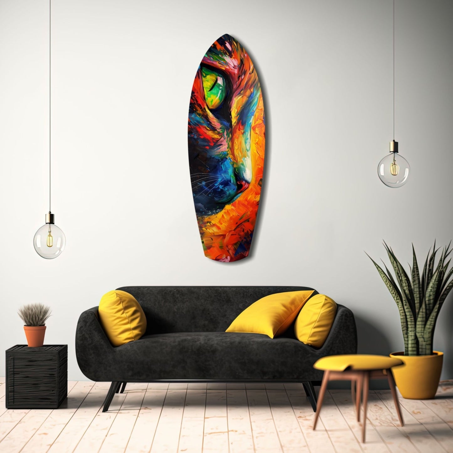 Cat Dream Glass Wall Art, Dreamy Cat Decor Print