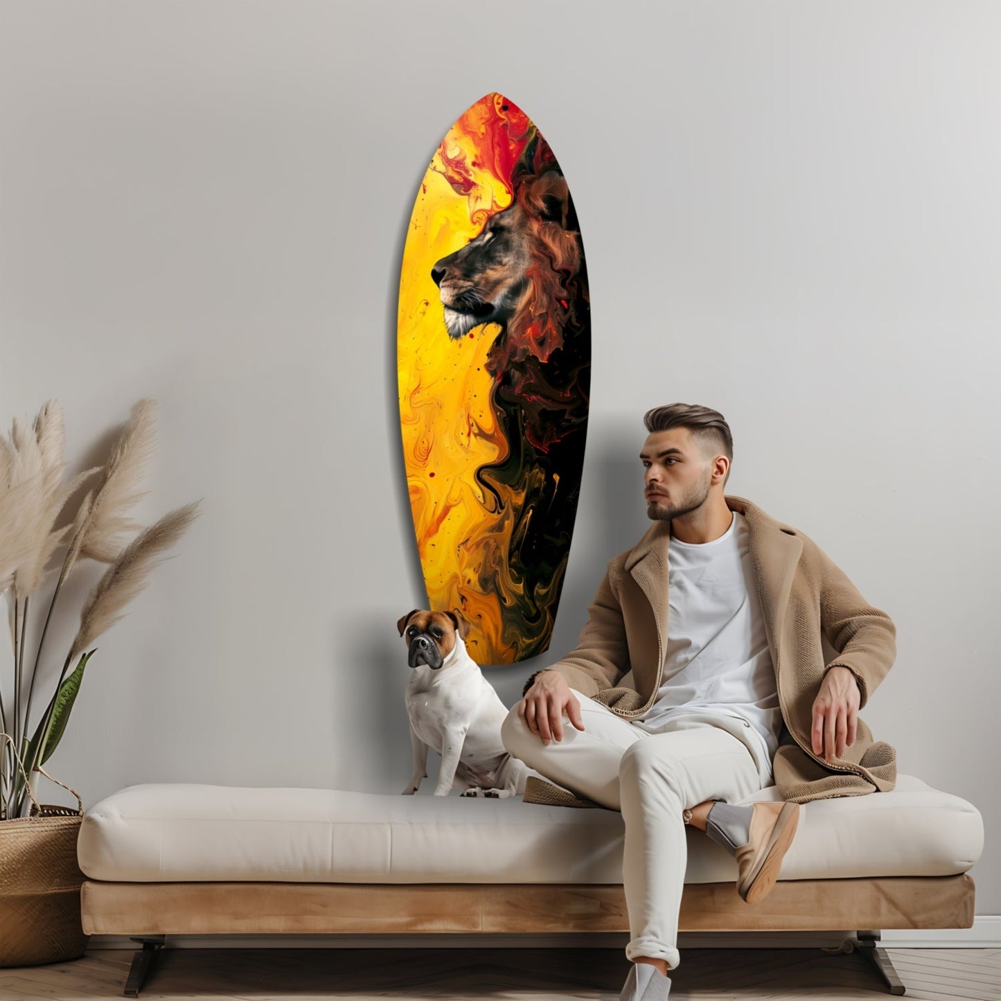 Lion Pride Glass Wall Art