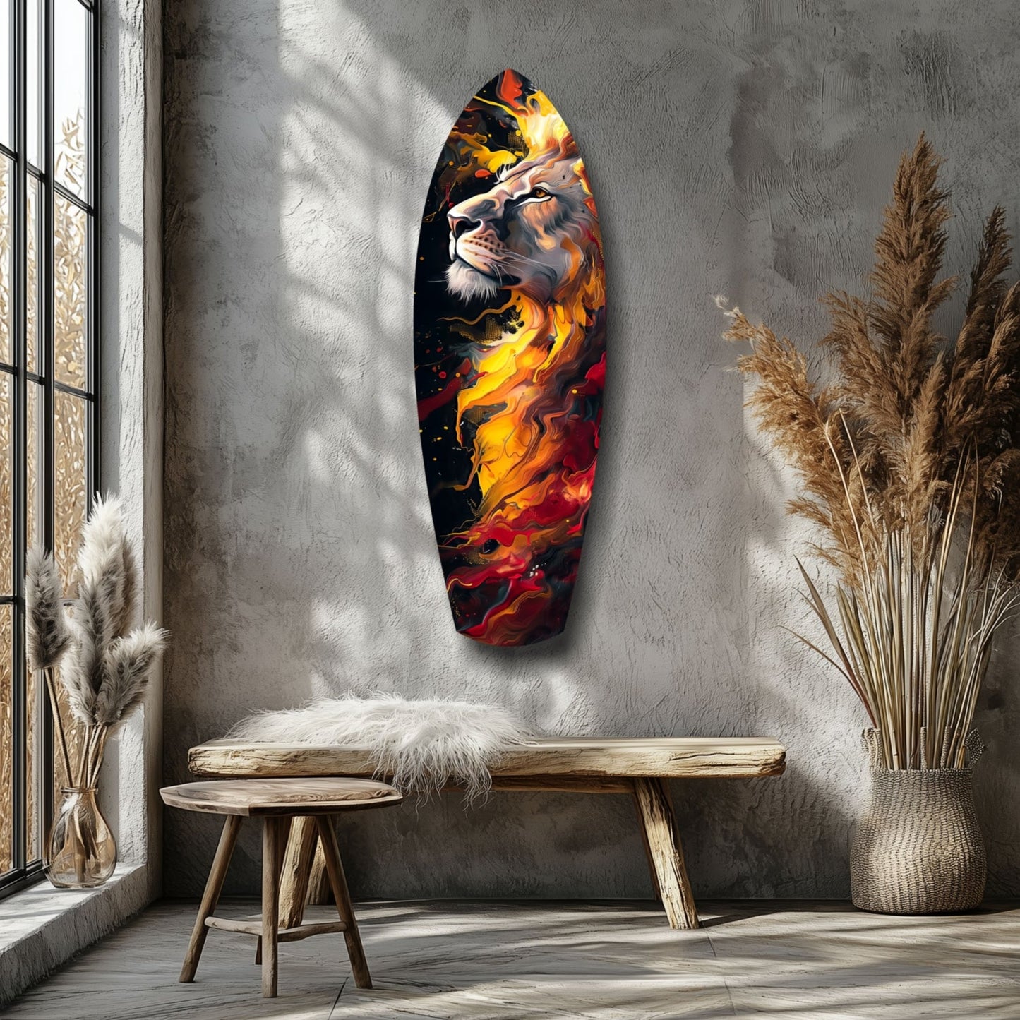 Lion Pride V4 Glass Wall Art