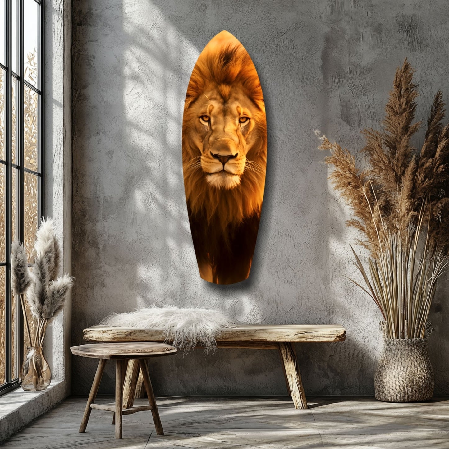 Mr Lion Glass Wall Art - Wildlife Portrait