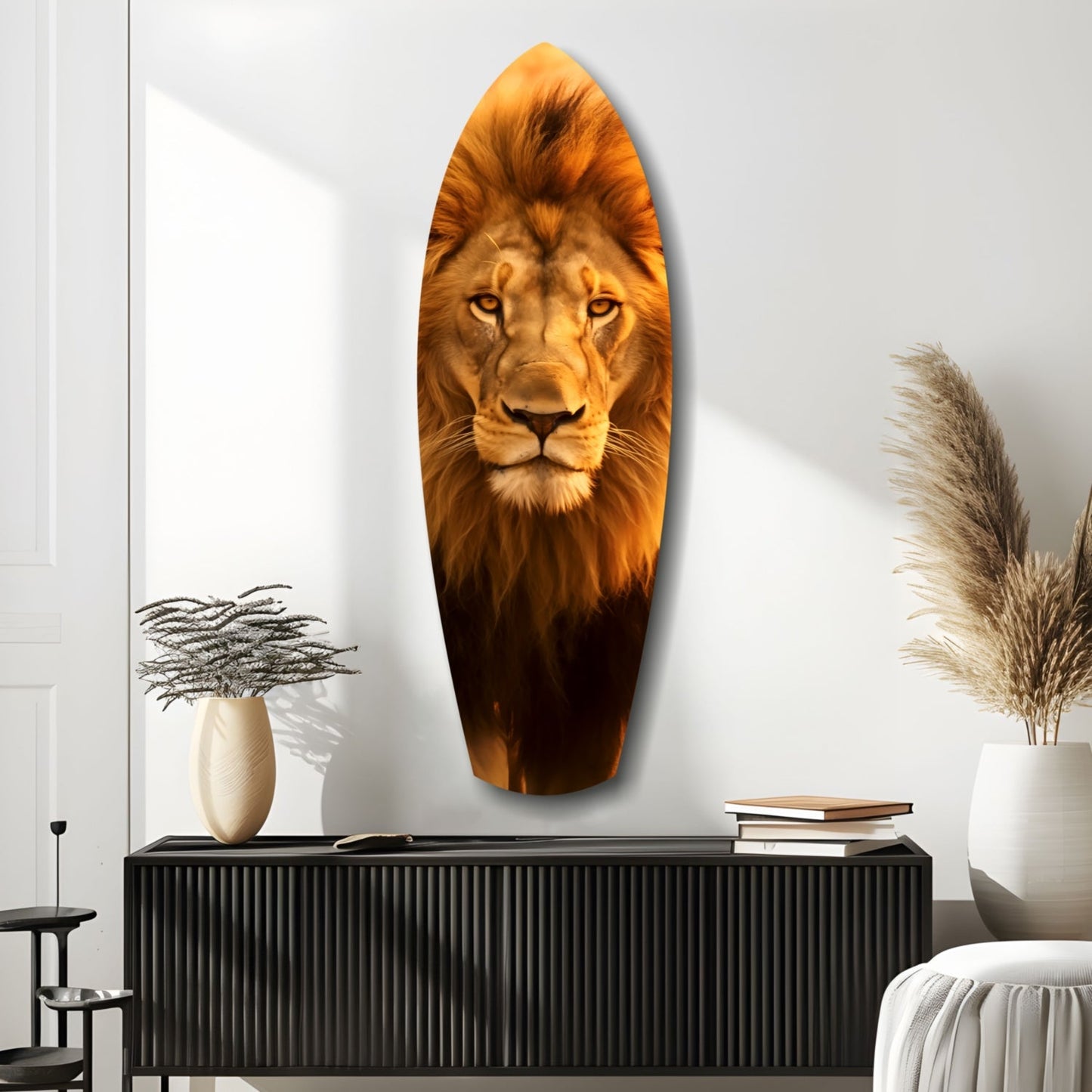 Mr Lion Glass Wall Art - Wildlife Portrait