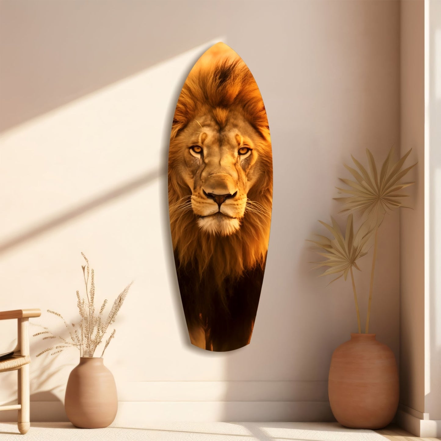 Mr Lion Glass Wall Art - Wildlife Portrait