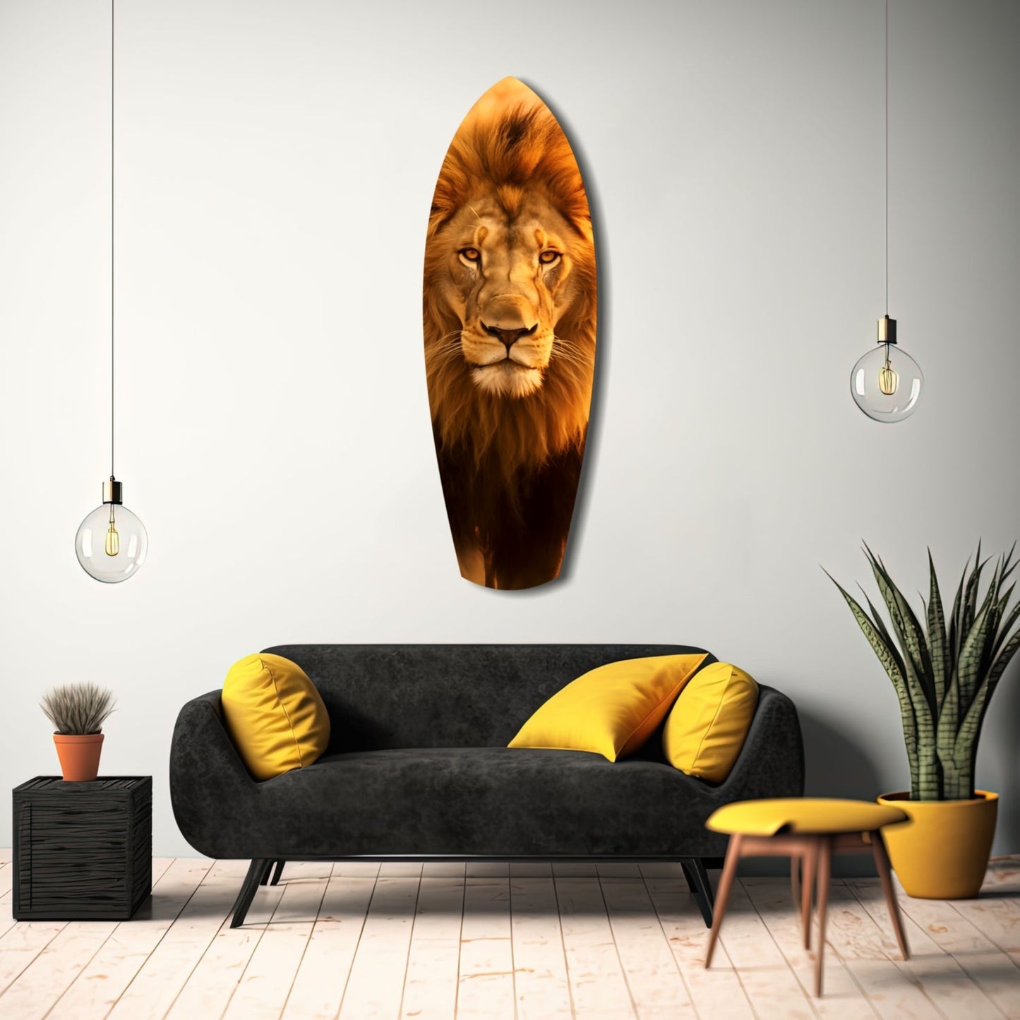 Mr Lion Glass Wall Art - Wildlife Portrait