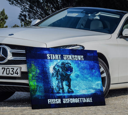 Start Unknown Finish Unforgettable Canvas Wall Art