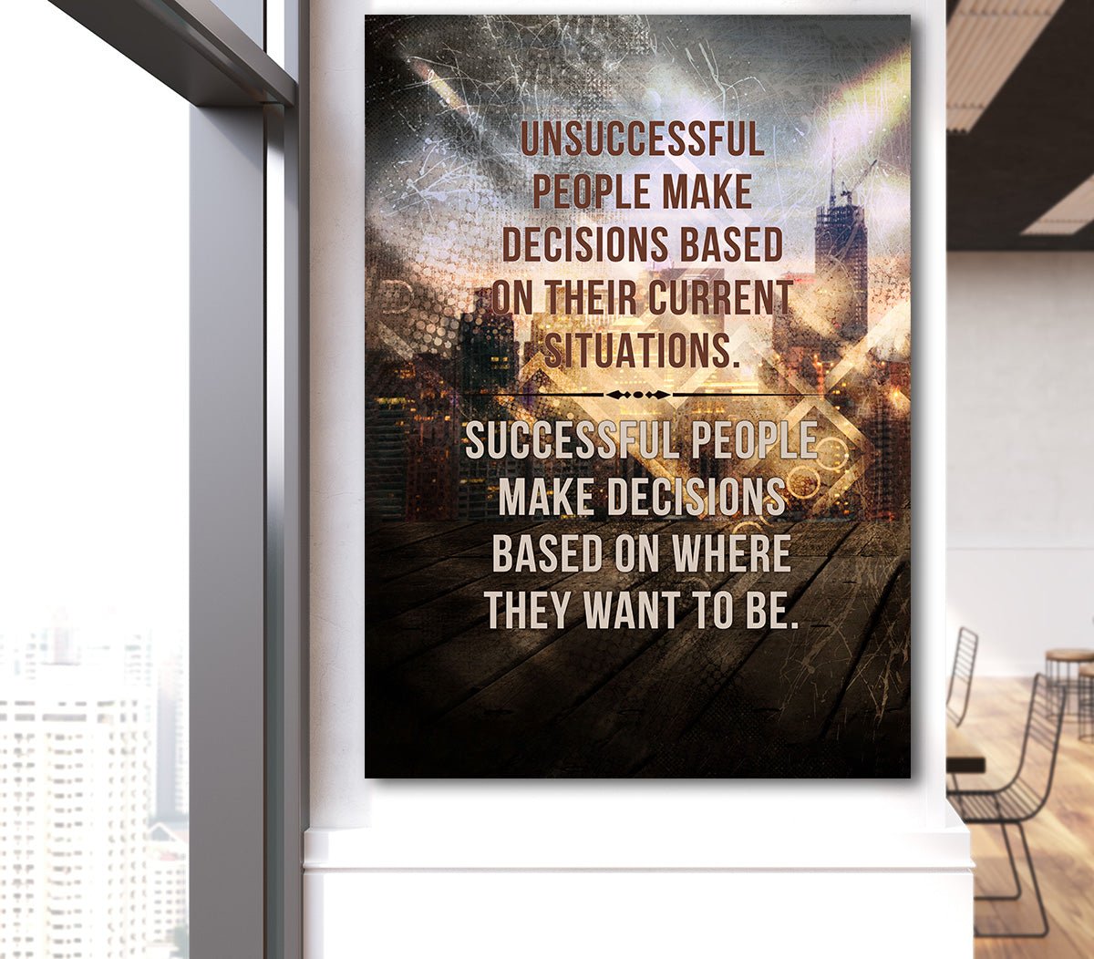 Successful people motivational quote canvas wall art