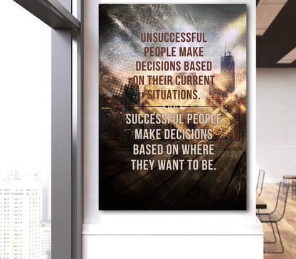 Successful people motivational quote canvas wall art