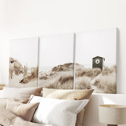 Minimalist Coastal Gallery Wall Beige Beach Decor Set