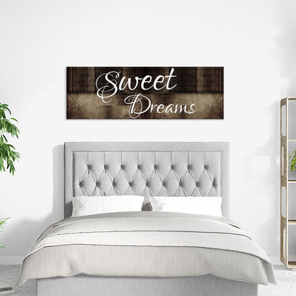 Sweet Dreams Above Bed Canvas Wall Art