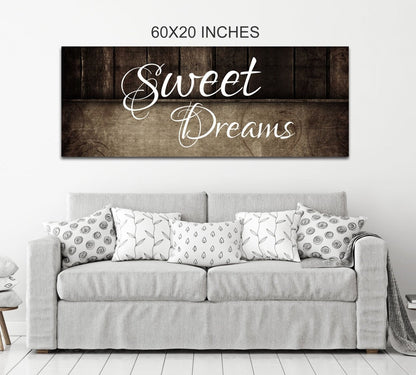 Sweet Dreams Above Bed Canvas Wall Art