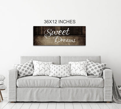 Sweet Dreams Above Bed Canvas Wall Art