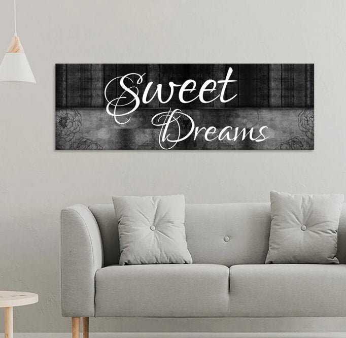 Sweet Dreams Above Bed Canvas Wall Art