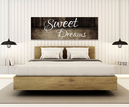 Sweet Dreams Above Bed Canvas Wall Art