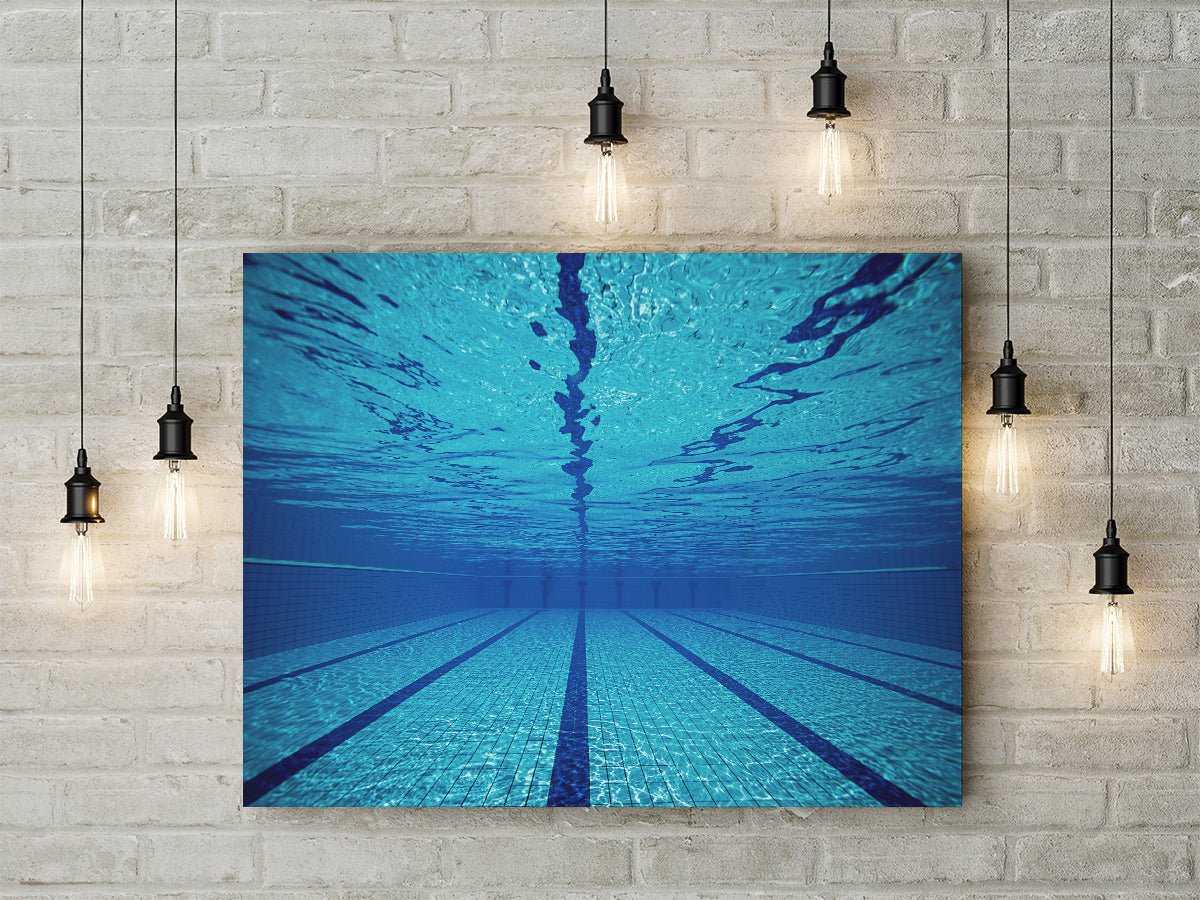 Swimming Pool Underwater Swim Team Canvas Wall Art