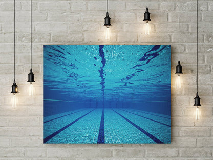 Swimming Pool Underwater Swim Team Canvas Wall Art