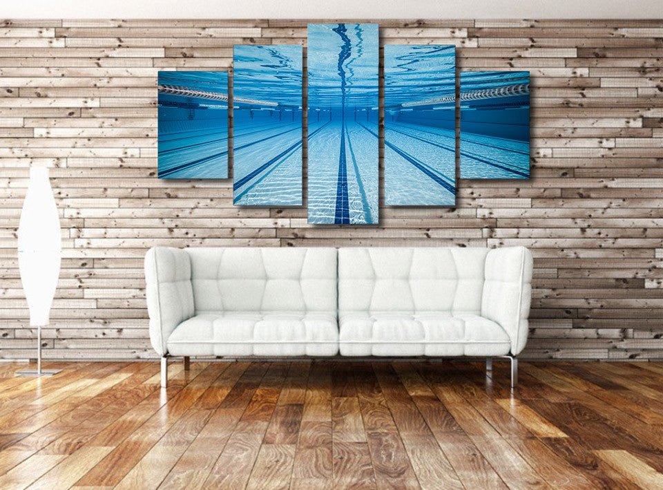 Swimming Pool 5-Piece Canvas Wall Art Set