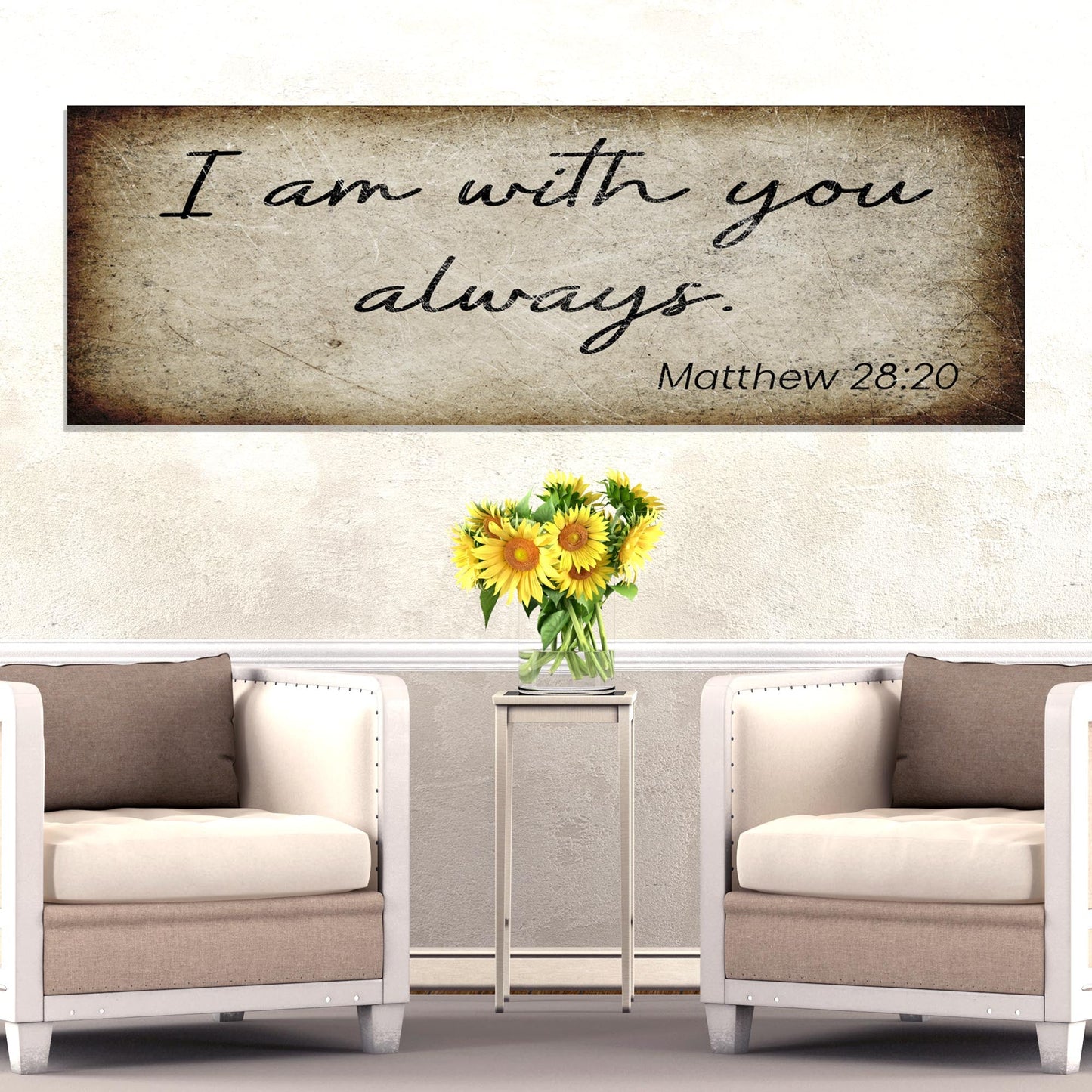 Matthew 28:20 I Am With You Always Canvas Wall Art