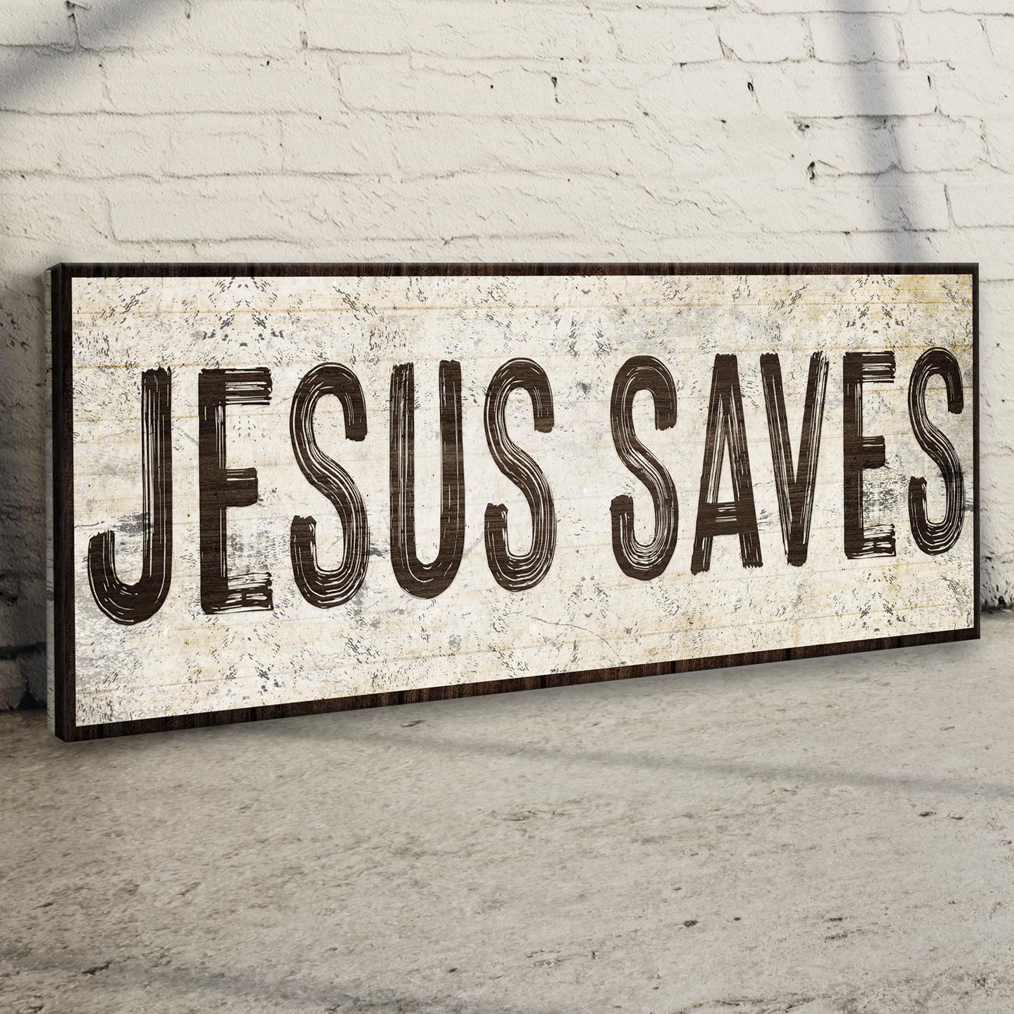 Jesus Saves Christian Faith Canvas Wall Art