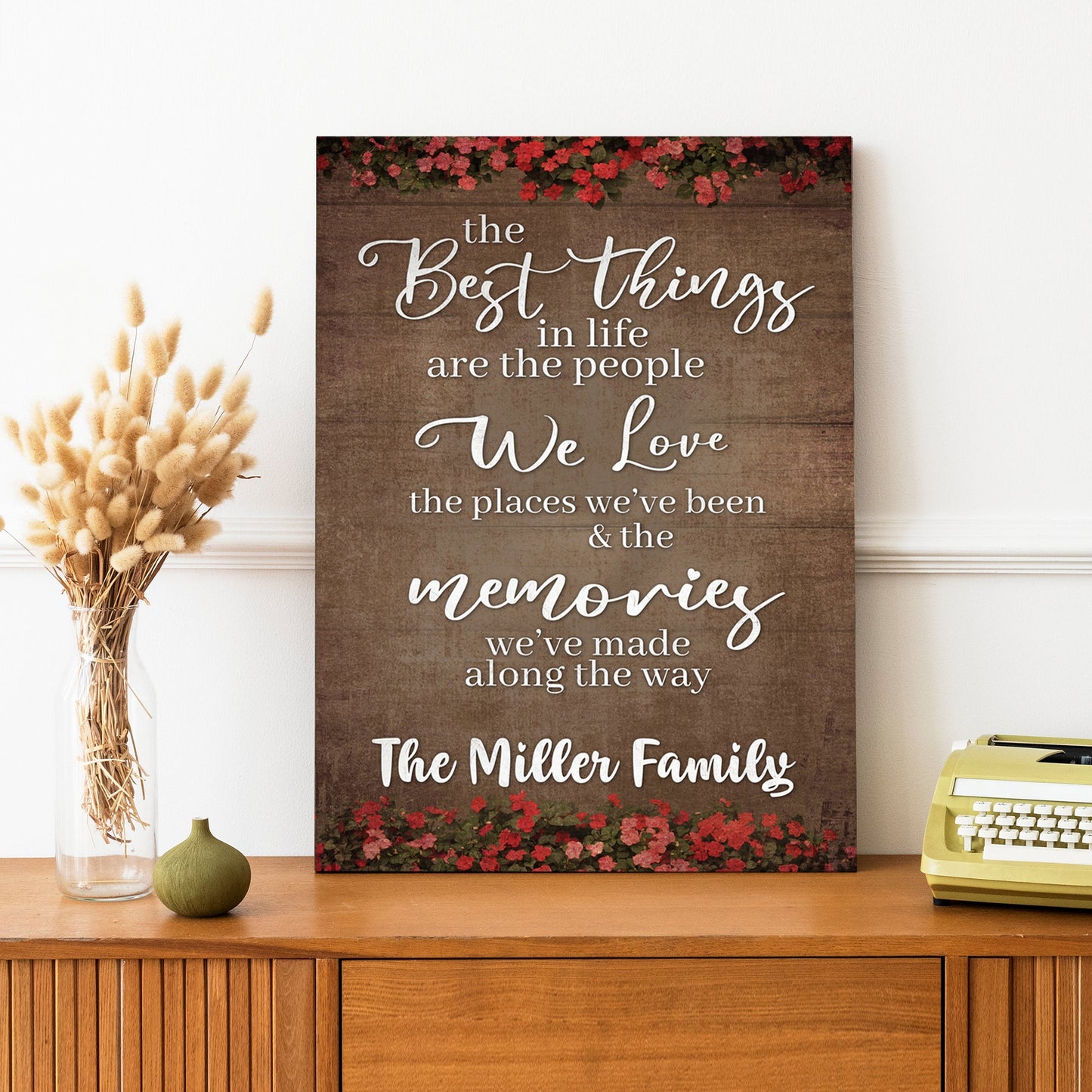 Best Things In Life Family Canvas Sign II