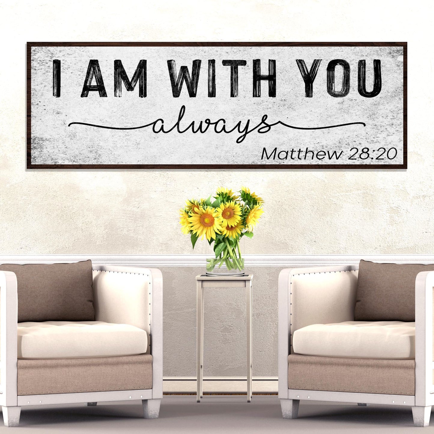 Matthew 28:20 I Am With You Always Scripture Canvas Art