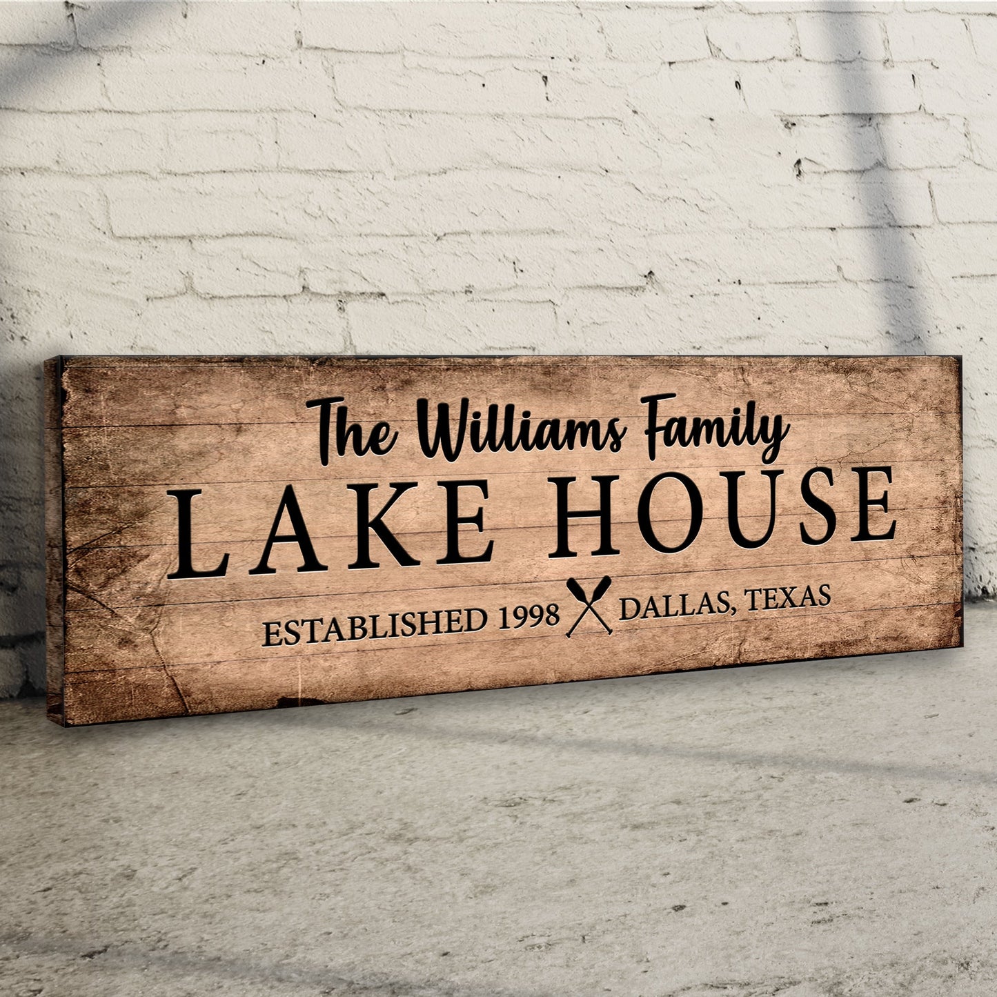 Family Lake House Canvas Sign VI