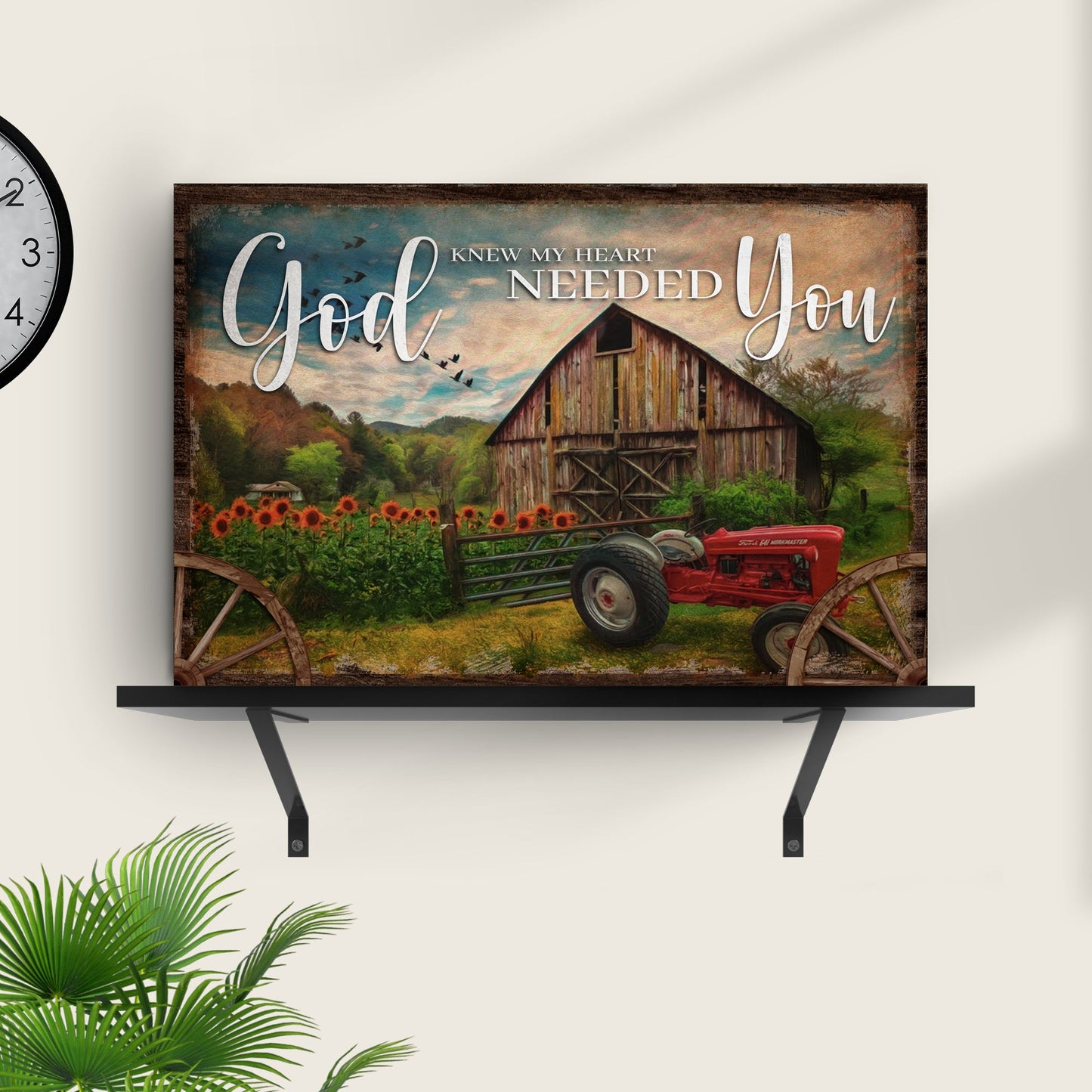 God Knew My Heart Needed You Faith Canvas Sign II