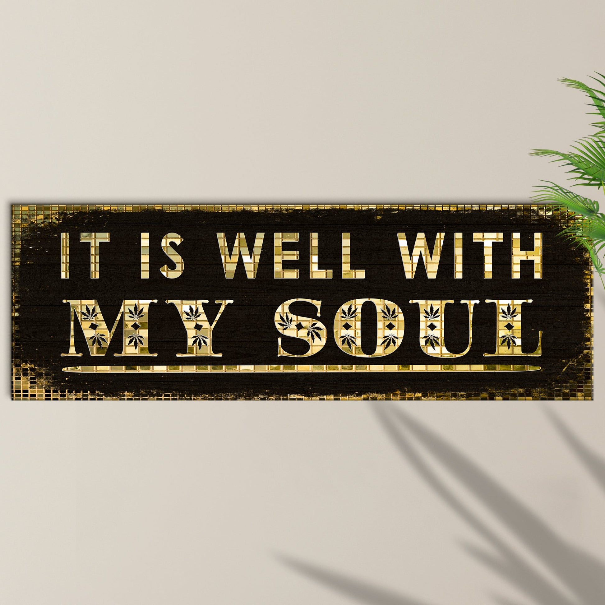 It Is Well With My Soul canvas wall art faith print in tall format
