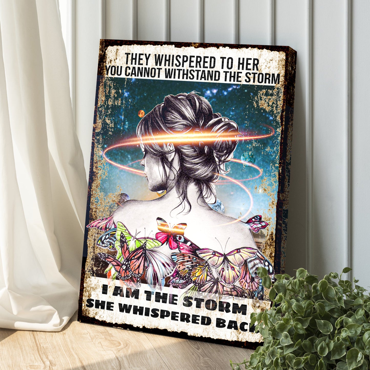 I Am The Storm Motivational Canvas Sign II