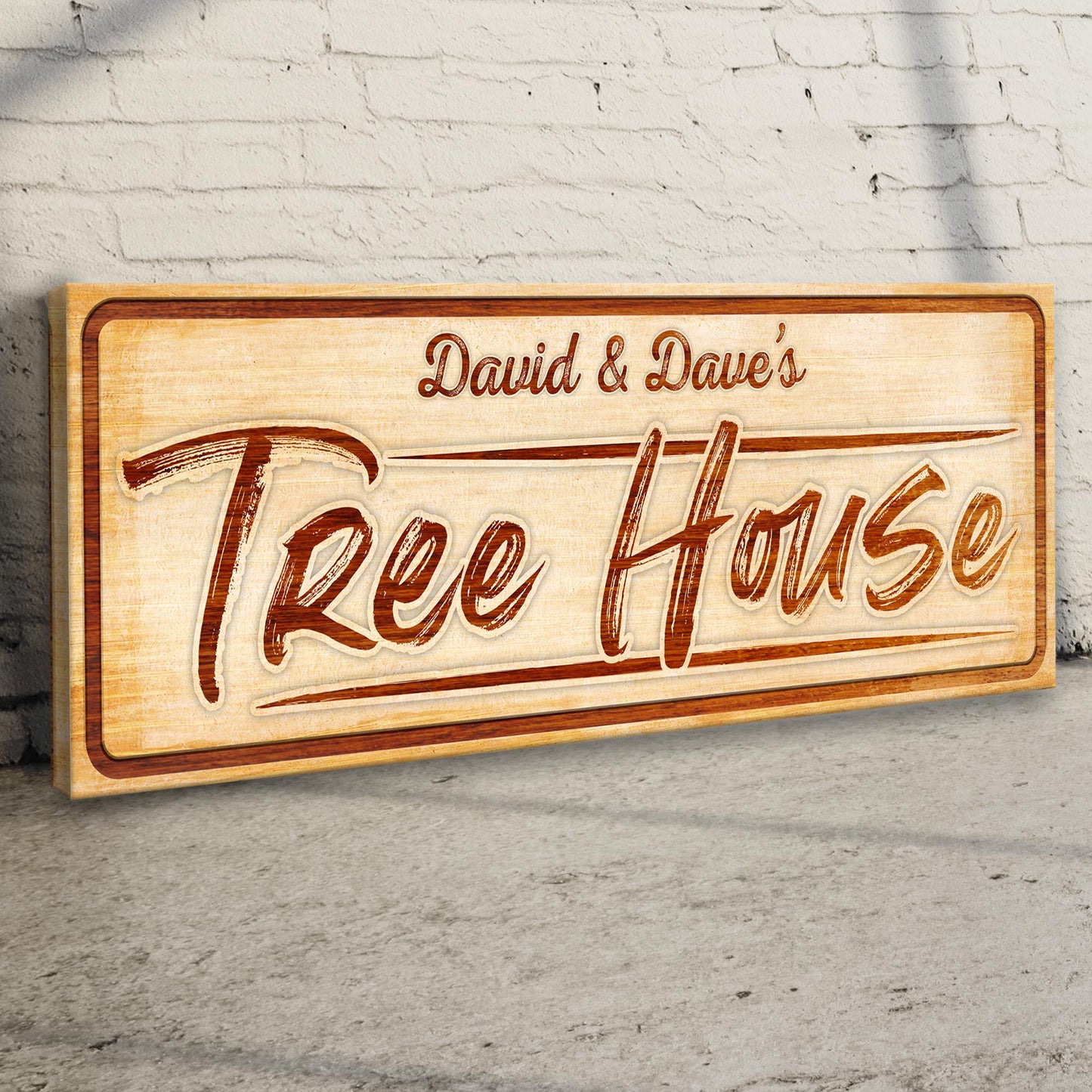 Treehouse Canvas Wall Art Sign for Kids