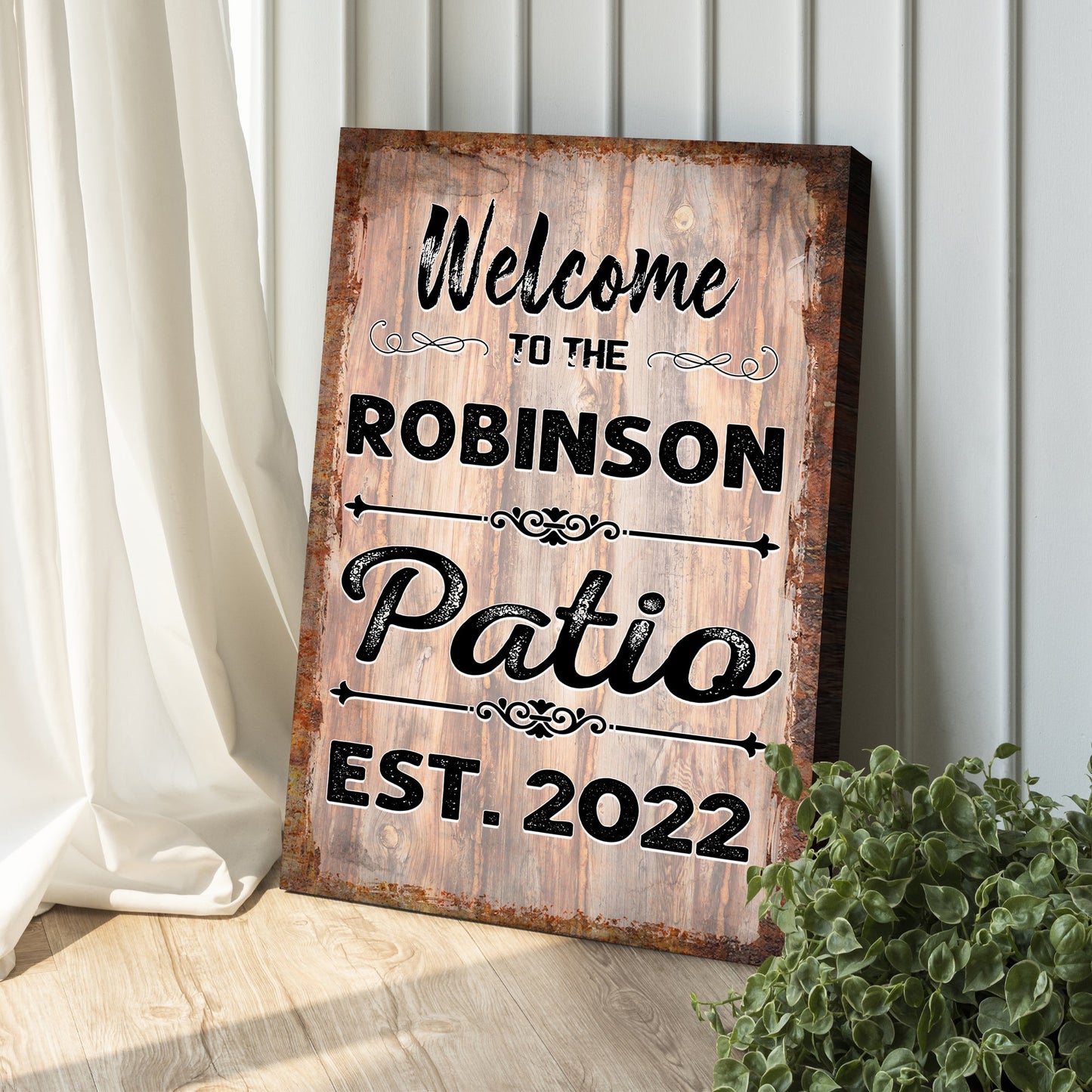 Welcome To The Patio Canvas Sign IV