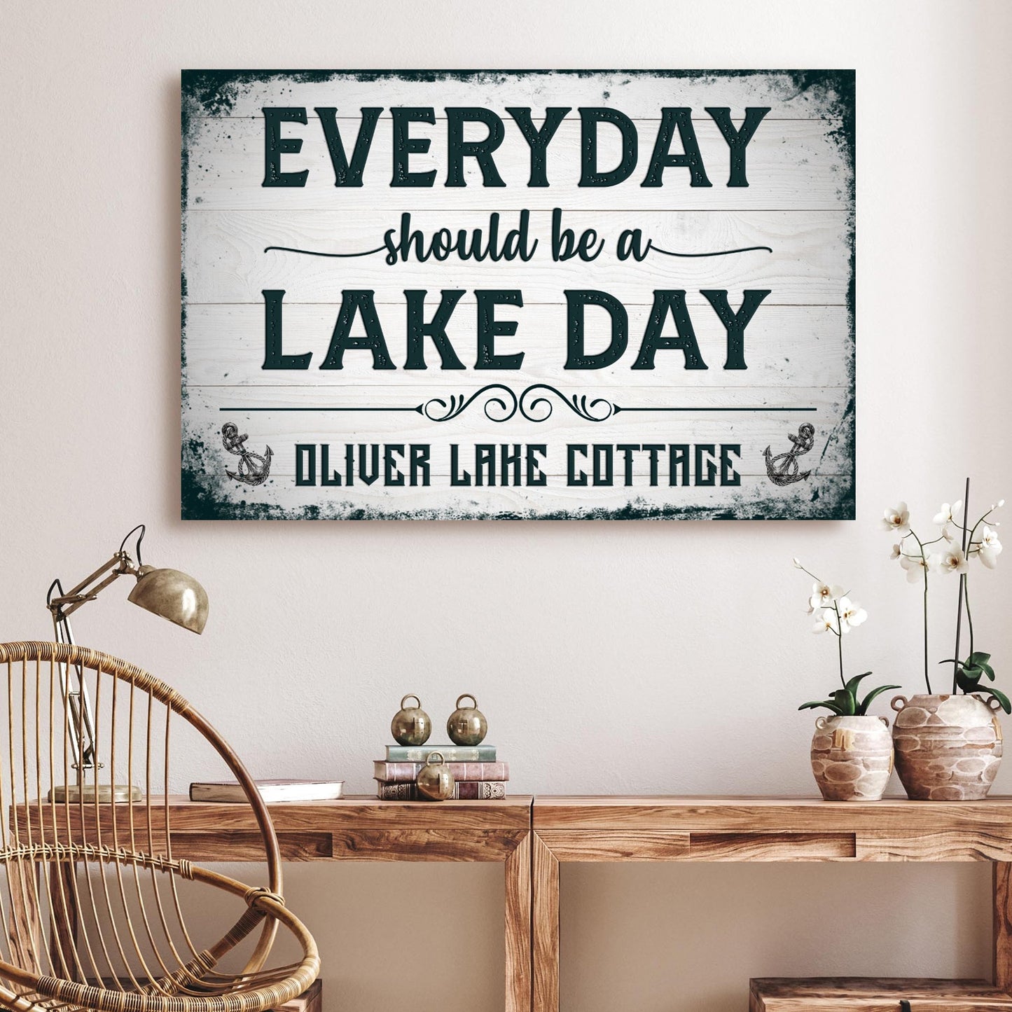 Everyday Should Be A Lake Day Canvas Sign