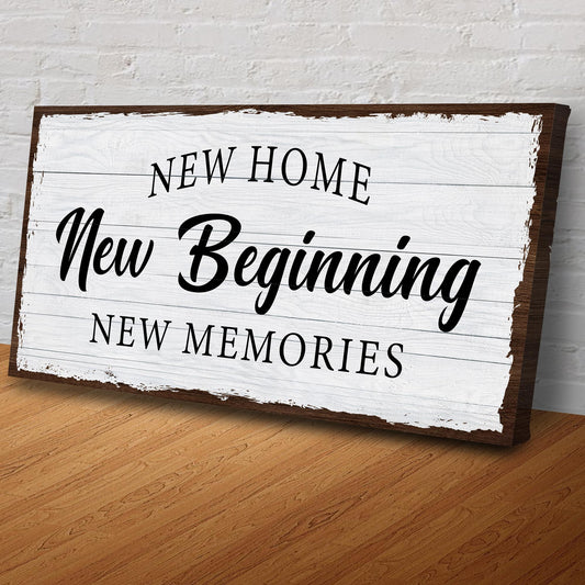New Home Personalized Canvas Sign