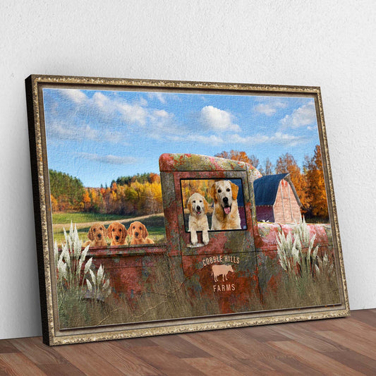 Pet Family Farm Name Canvas Sign