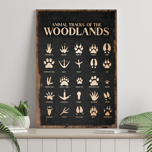 Animal Tracks Of The Woodlands Canvas Wall Art