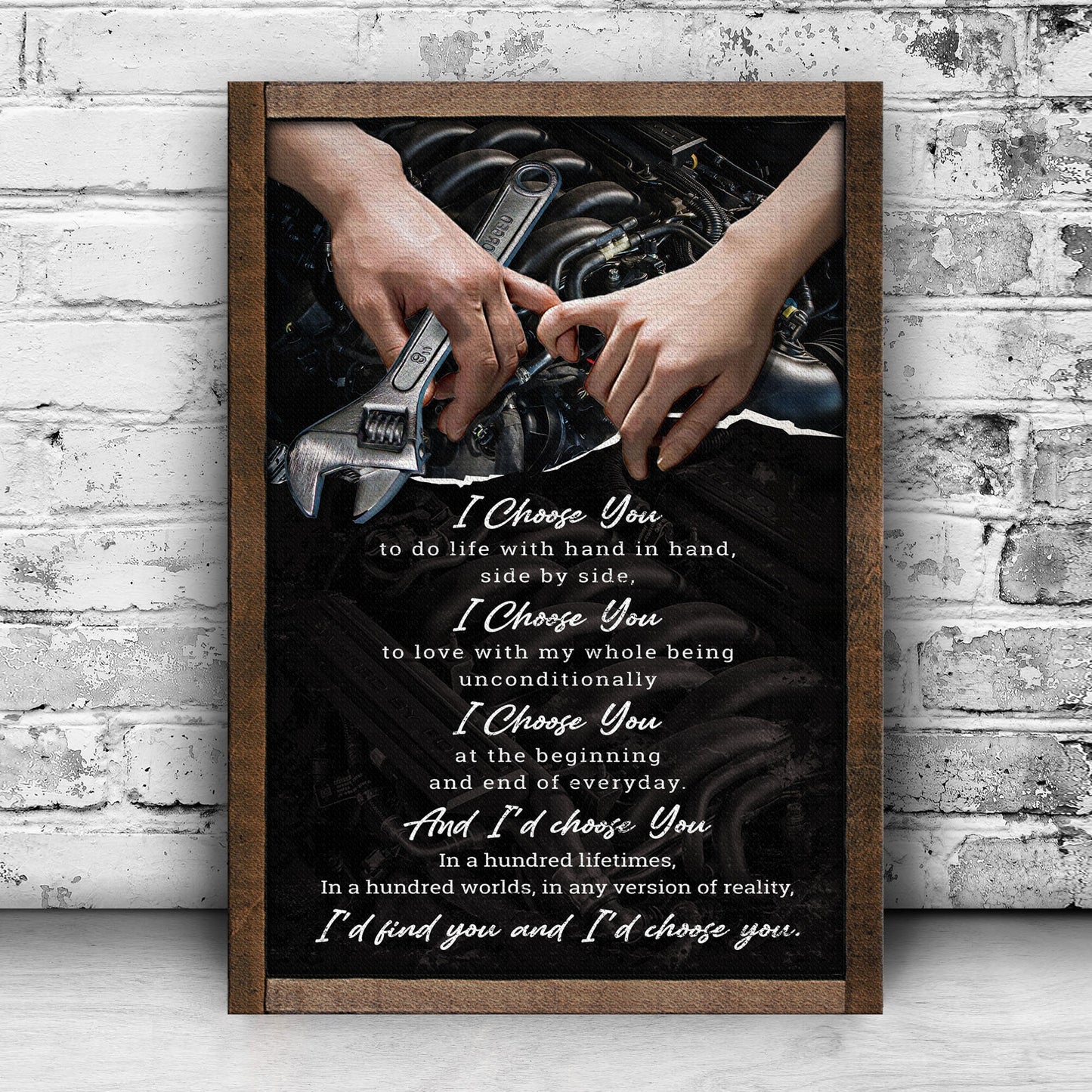I'd Find You And I'd Choose You Couple Canvas Sign
