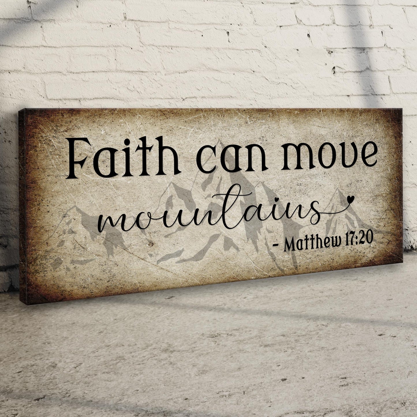 Matthew 17:20 Faith Can Move Mountains Canvas Wall Art