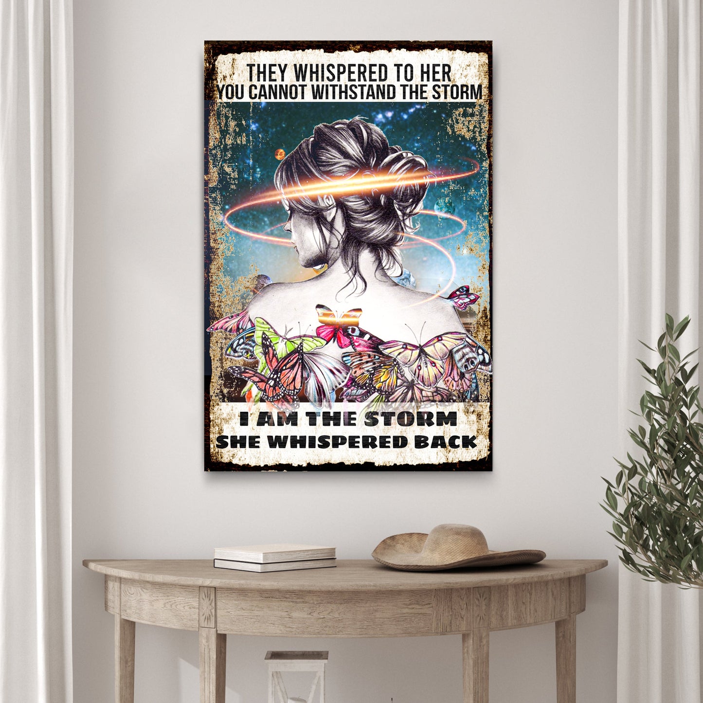 I Am The Storm Motivational Canvas Sign II