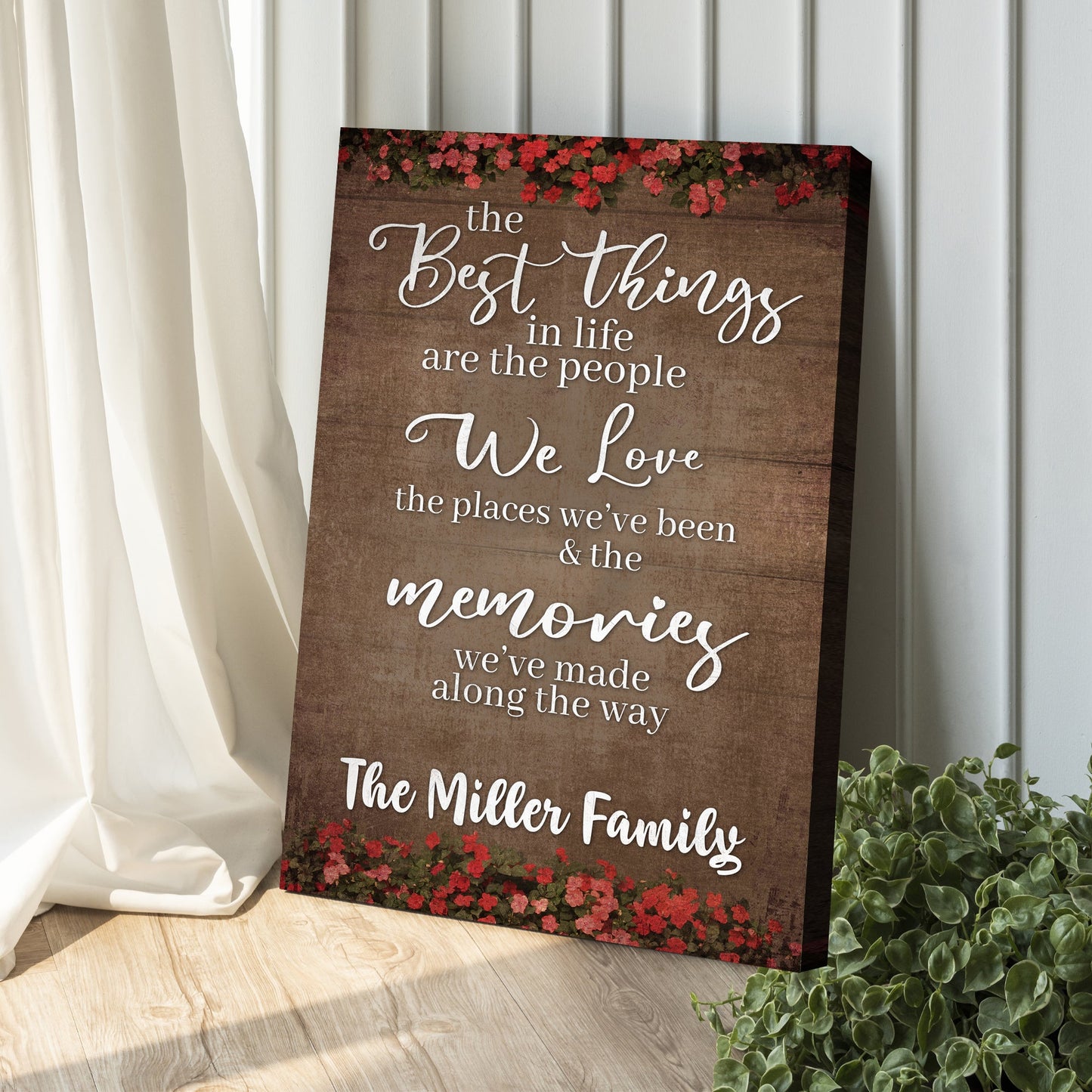 Best Things In Life Family Canvas Sign II